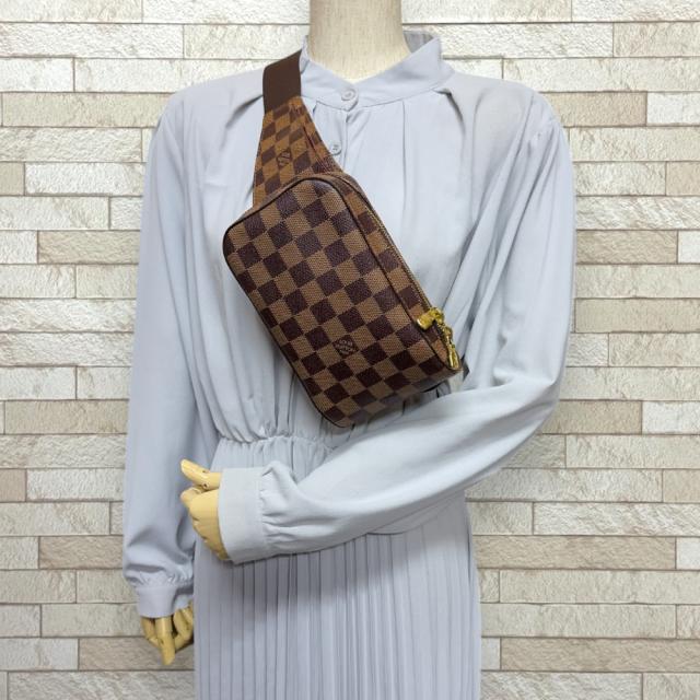 ルイヴィトン ジェロニモス ダミエ ボディバッグ ダミエキャンバス N51944 ブラウン メンズ LOUIS VUITTON 中古 R&Kリサイクルキング_1