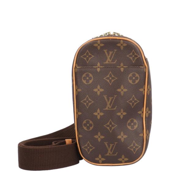 ルイヴィトン ポシェット ガンジュ モノグラム ショルダーバッグ モノグラムキャンバス M51870 ブラウン メンズ LOUIS VUITTON  中古 R&Kリサイクルキング