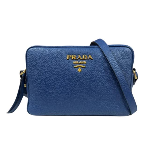 プラダ ショルダーバッグ レザー 1BH079 ブルー レディース PRADA  中古 R&Kリサイクルキング