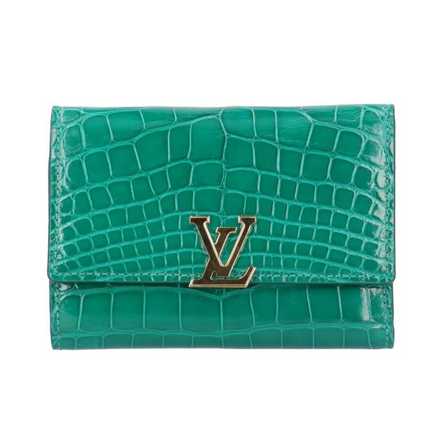 ルイヴィトン ポルトフォイユ カプシーヌコンパクト 三つ折り財布 クロコダイル N93601 レディース LOUIS VUITTON  中古 R&Kリサイクルキング