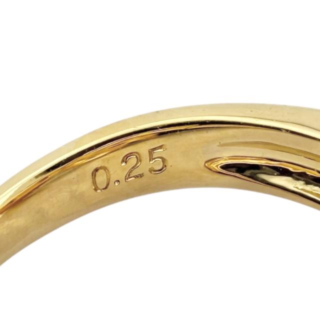 リング 指輪 13号 18金 K18イエローゴールド パール ダイヤモンド 0.25ct レディース   中古 R&amp;Kリサイクルキング_6