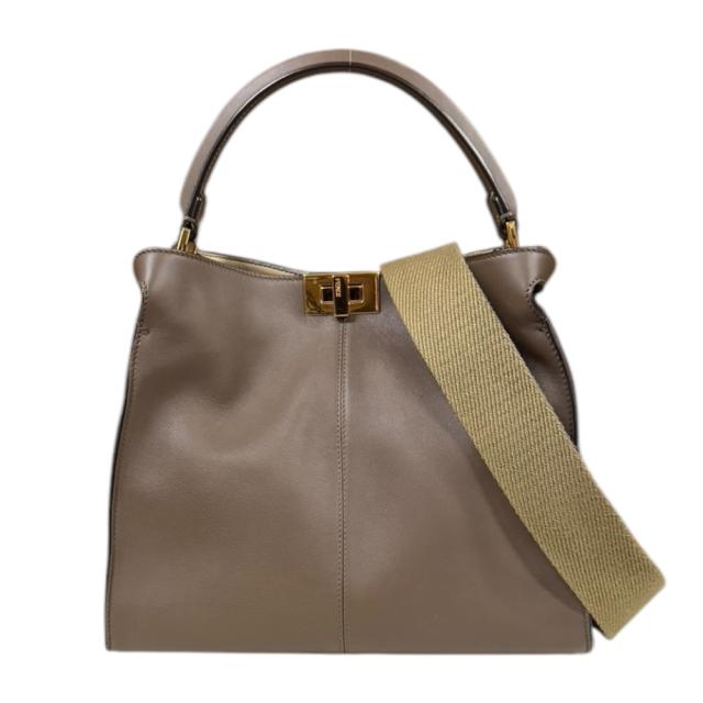 フェンディ ピーカブー エックスライト ショルダーバッグ レザー 8BN310 ブラウン レディース FENDI  中古 R&Kリサイクルキング