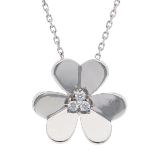 ヴァンクリーフ＆アーペル フリヴォル ネックレス 18金 K18ホワイトゴールド ダイヤモンド レディース Van Cleef &amp; Arpels  中古 R&amp;Kリサイクルキング