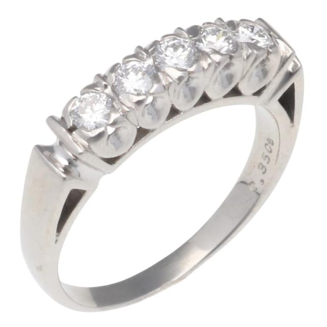 リング 指輪 12号 Pt900プラチナ ダイヤモンド 0.35ct レディース 中古  