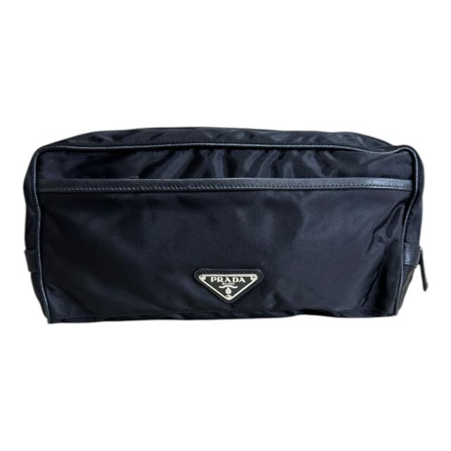 プラダ クラッチバッグ ナイロン ブラック メンズ PRADA  中古 R&Kリサイクルキング