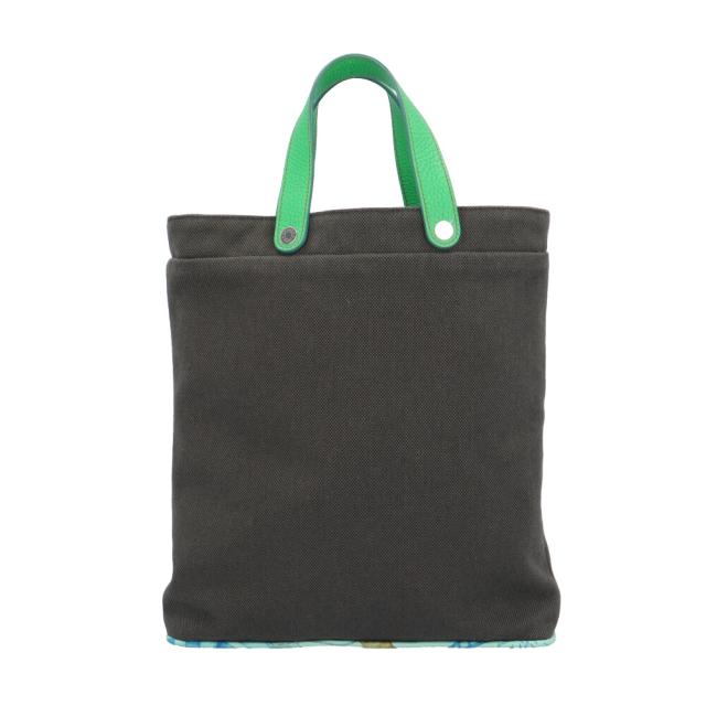 エルメス プティアッシュ ハンドバッグ キャンバス グレー レディース HERMES  中古 R&Kリサイクルキング