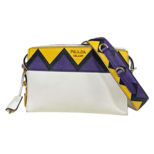 プラダ ショルダーバッグ レザー 1BH049 ホワイト レディース PRADA 中古 R&Kリサイクルキング