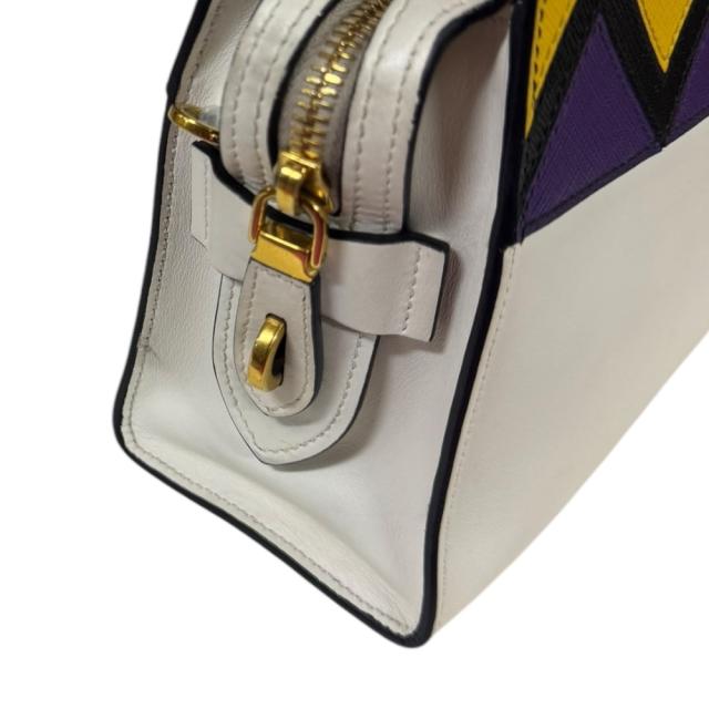 プラダ ショルダーバッグ レザー 1BH049 ホワイト レディース PRADA