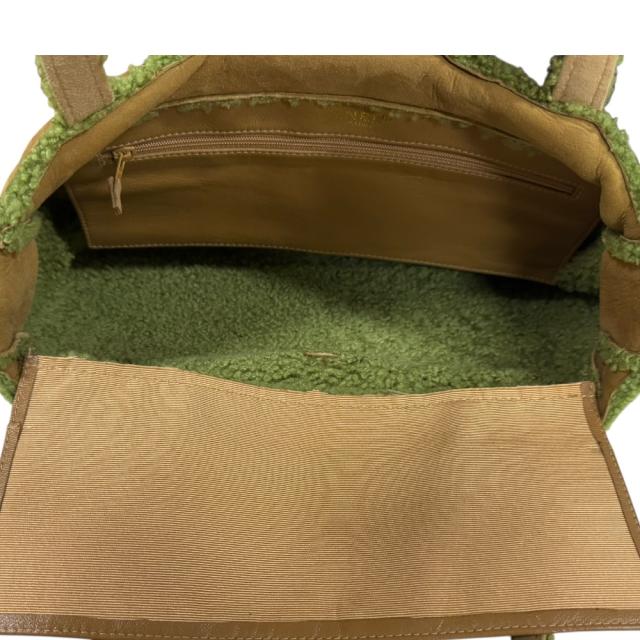 シャネル ハンドバッグ ムートン A11746 ブラウン レディース CHANEL