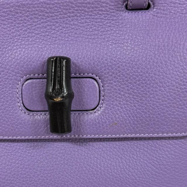 グッチ デイリー バンブー ショルダーバッグ レザー 370831 パープル レディース GUCCI 中古 R&Kリサイクルキング_11