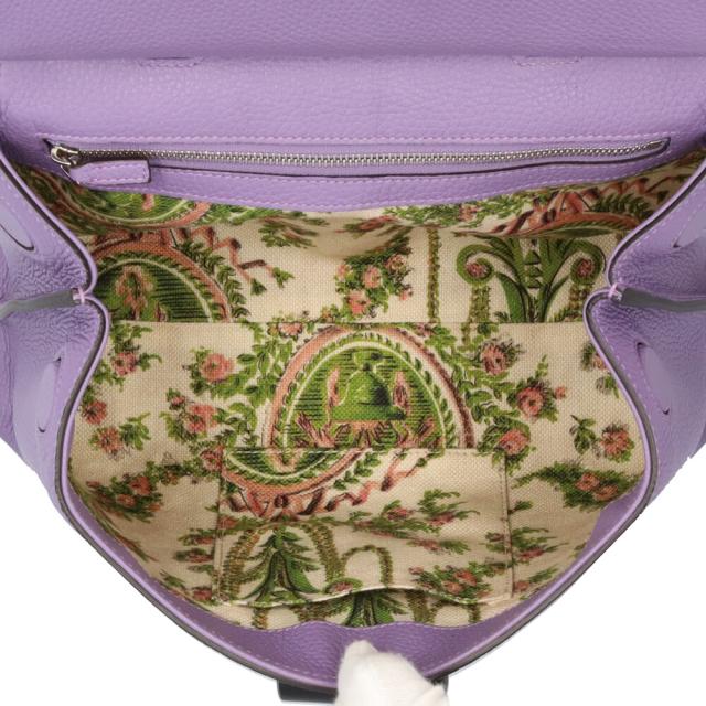 グッチ デイリー バンブー ショルダーバッグ レザー 370831 パープル レディース GUCCI 中古 R&Kリサイクルキング_5