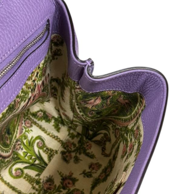 グッチ デイリー バンブー ショルダーバッグ レザー 370831 パープル