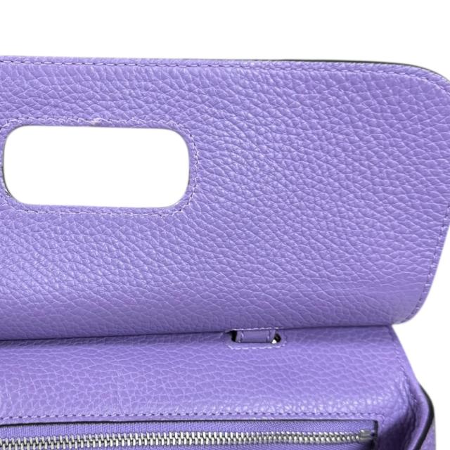 グッチ デイリー バンブー ショルダーバッグ レザー 370831 パープル