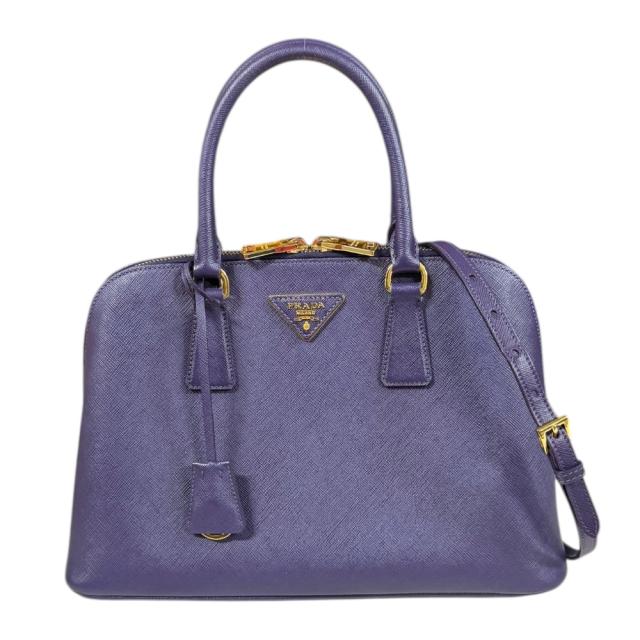 プラダ プロムナード サフィアーノ ショルダーバッグ レザー BL0837 パープル レディース PRADA 中古 R&Kリサイクルキング
