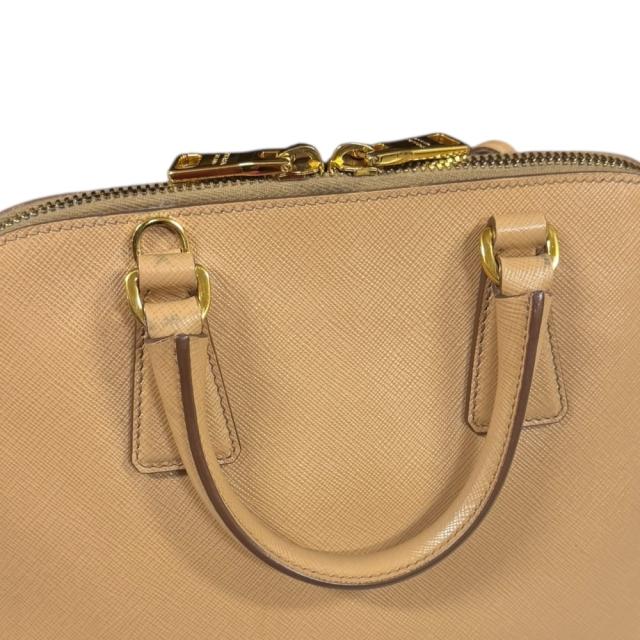 プラダ サフィアーノ ショルダーバッグ レザー BL0838 ベージュ レディース PRADA  中古 R&Kリサイクルキング プラダ サフィアーノ ショルダーバッグ レザー BL0838 ベージュ