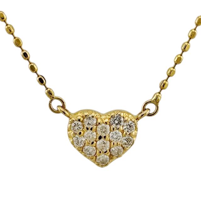 ネックレス 18金 K18イエローゴールド ダイヤモンド レディース 中古  