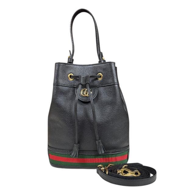 グッチ GGスモールバゲット オフィディア ショルダーバッグ レザー 610846 ブラック レディース GUCCI  中古 R&Kリサイクルキング