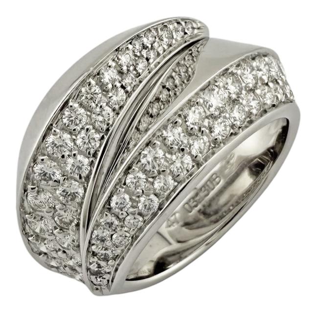 カルティエ パンテール グリフ リング 指輪 7.5号 18金 K18ホワイトゴールド ダイヤモンド レディース CARTIER  中古 R&amp;Kリサイクルキング