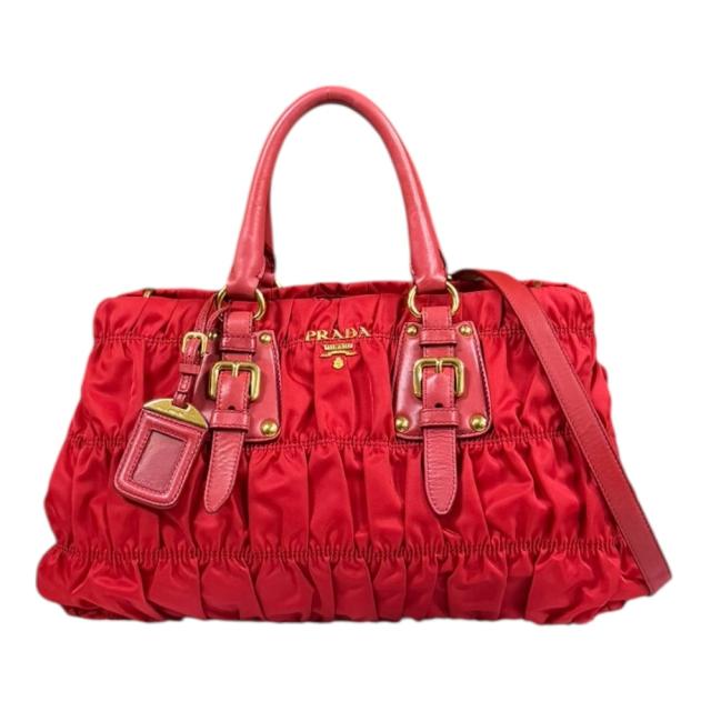 プラダ ショルダーバッグ ナイロン BN2346 レッド レディース PRADA  中古 R&Kリサイクルキング