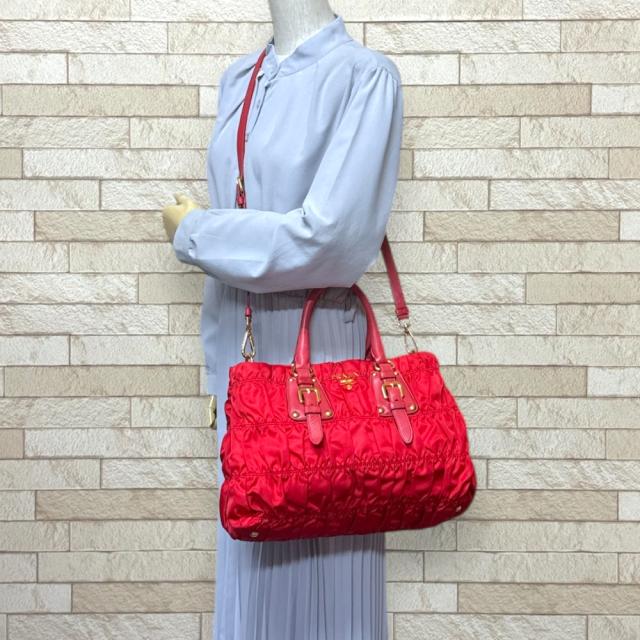 プラダ ショルダーバッグ ナイロン BN2346 レッド レディース PRADA