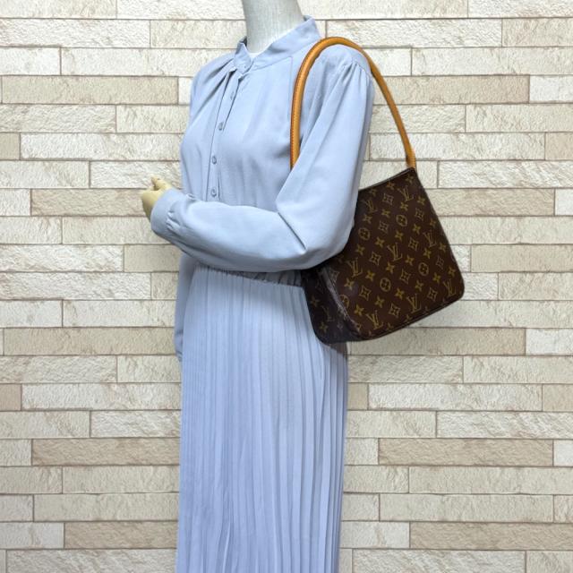 ルイヴィトン ルーピングMM モノグラム ショルダーバッグ モノグラムキャンバス M51146 ブラウン レディース LOUIS VUITTON 中古 R&Kリサイクルキング_1