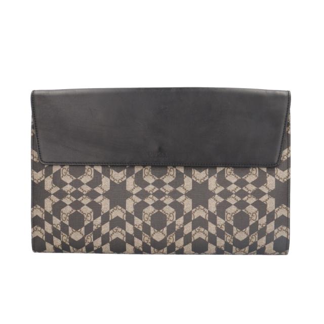 グッチ カレイドスター  GGスプリーム クラッチバッグ PVC 406725 ベージュ メンズ GUCCI  中古 R&Kリサイクルキング