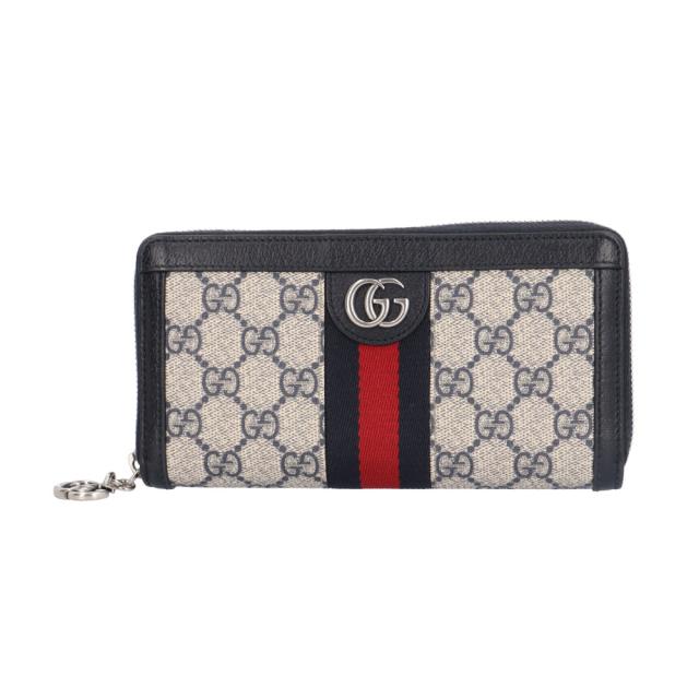 グッチ GGジップ アラウンドウォレット オフィディア 長財布 GGスプリームキャンバス 523154 レディース GUCCI  中古 R&Kリサイクルキング