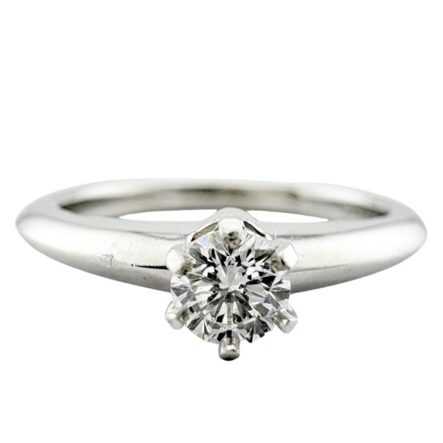 ティファニー ソリティア リング 指輪 6.5号 Pt950プラチナ  