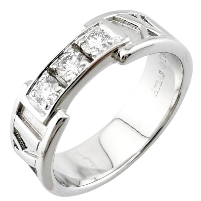 TIFFANY&CO. 750WG オープンアトラス 3PD リング ティファニー 750WG