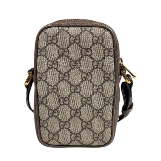 グッチ ミニポシェット オフィディア ショルダーバッグ GGスプリームキャンバス 546595 ベージュ レディース GUCCI  中古 R&Kリサイクルキング グッチ ミニポシェット オフィディア ショルダーバッグ GGスプリーム