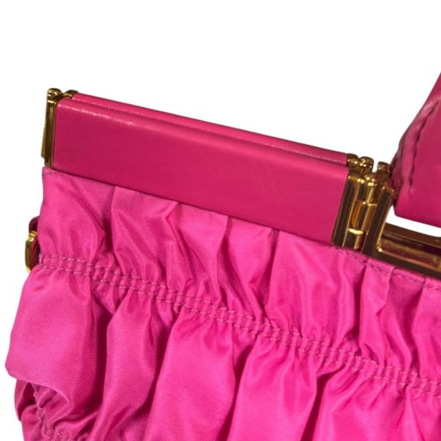 プラダ ギャザーバッグ ショルダーバッグ ナイロン B2803Z ピンク