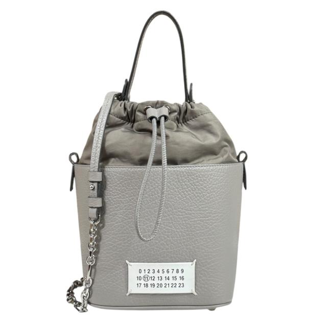 メゾンマルジェラ 5AC バケットバッグ ショルダーバッグ レザー S61WG0035 グレー レディース MaisonMargiela  中古 R&Kリサイクルキング