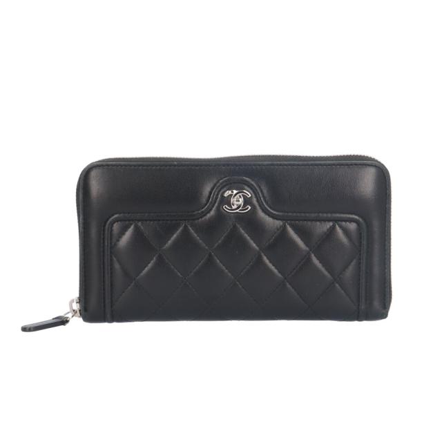 シャネル マトラッセ 長財布 ラムスキン レディース CHANEL 中古 R&K 