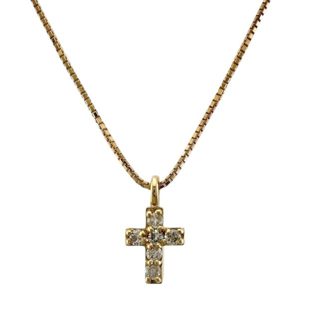 ネックレス 18金 K18イエローゴールド ダイヤモンド レディース   中古 R&Kリサイクルキング