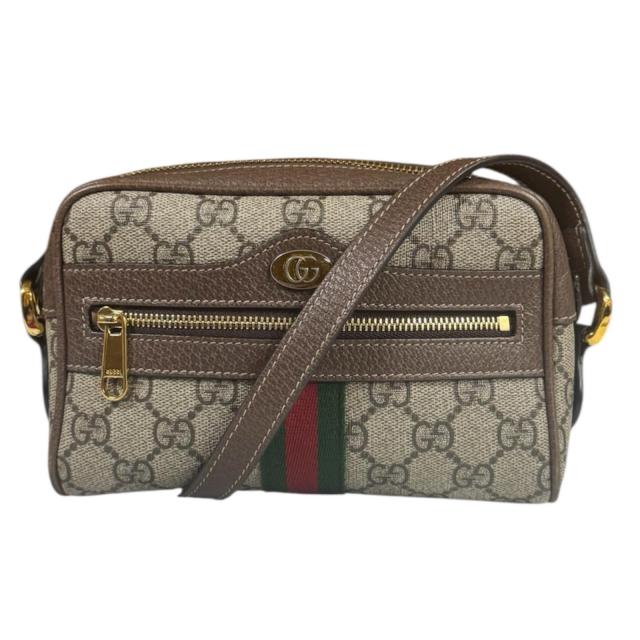 グッチ ミニバッグ オフィディア ショルダーバッグ GGスプリームキャンバス 517350 ブラウン レディース GUCCI  中古 R&Kリサイクルキング