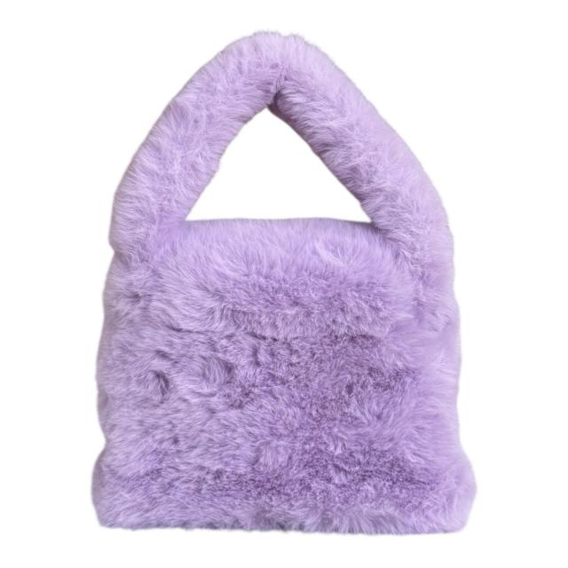 ブルマリン ファーバッグ ハンドバッグ ポリエステル WB0230701