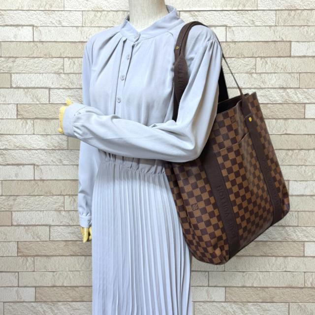 ルイヴィトン カバ ボブール ダミエ トートバッグ ダミエキャンバス N52006 ブラウン レディース LOUIS VUITTON 中古 R&Kリサイクルキング_1