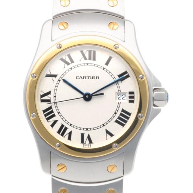 カルティエ サントスロンド 腕時計 時計 ステンレススチール 1551 クオーツ ユニセックス 1年保証 CARTIER  中古 カルティエ サントスロンド 腕時計 時計 ステンレススチール 1551