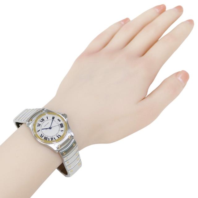 カルティエ サントスロンド 腕時計 時計 ステンレススチール 1551 クオーツ ユニセックス 1年保証 CARTIER  中古 カルティエ サントスロンド 腕時計 時計 ステンレススチール 1551