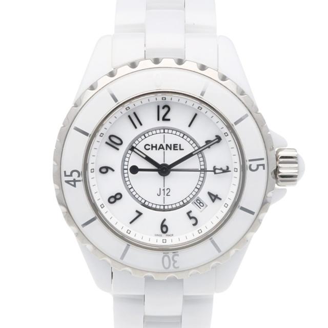 シャネル J12 腕時計 時計 ホワイトセラミック H0968 クオーツ レディース 1年保証 CHANEL  中古 R&amp;Kリサイクルキング