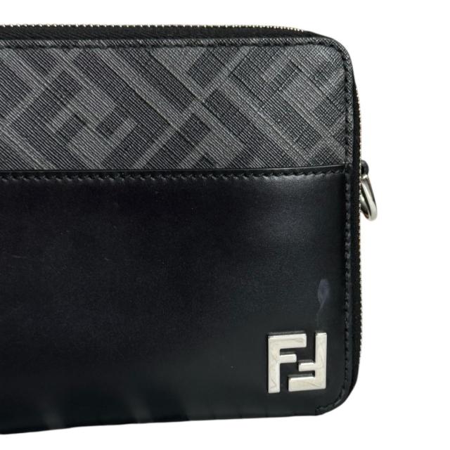 フェンディ スクエアFF カメラケース ショルダーバッグ レザー 7M0357 AFF2 F0GXN ブラック メンズ FENDI 中古 R&Kリサイクルキング_6
