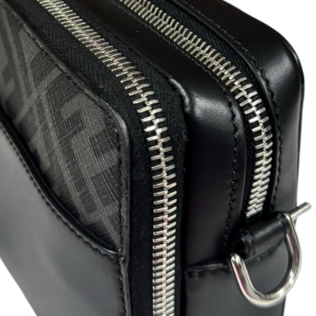 フェンディ スクエアFF カメラケース ショルダーバッグ レザー 7M0357 AFF2 F0GXN ブラック メンズ FENDI 中古 R&Kリサイクルキング_7