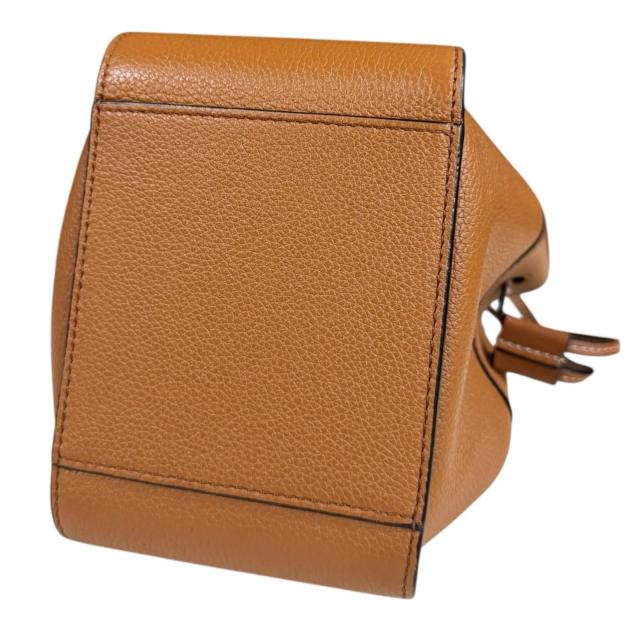 ロエベ ハンモック ドローストリング ミニ ショルダーバッグ レザー 314.12.V07 ブラウン レディース LOEWE  中古 ロエベ ハンモック ドローストリング ミニ ショルダーバッグ レザー