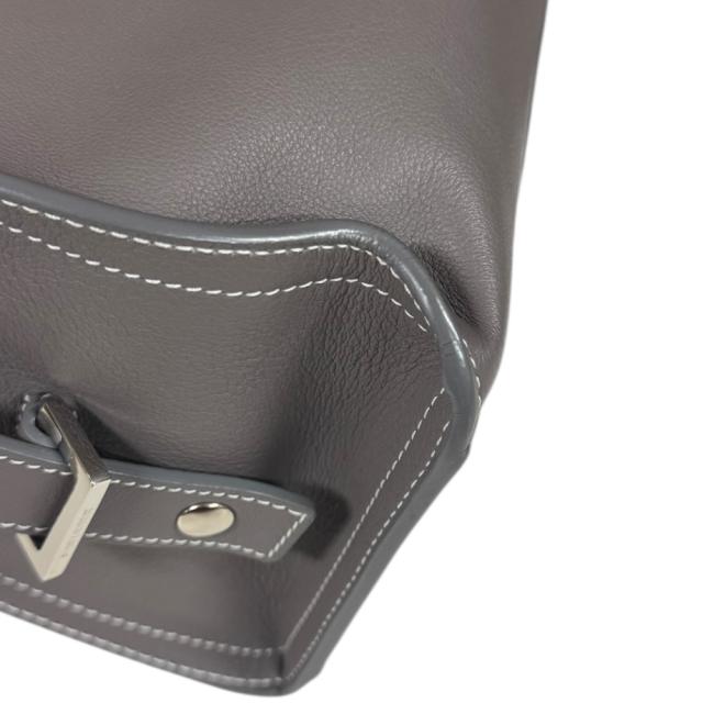 サンローラン ベイビーカバス ショルダーバッグ レザー 424868 グレー レディース SAINT LAURENT 中古 R&Kリサイクルキング_8