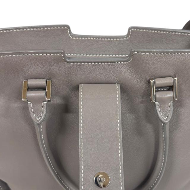 サンローラン ベイビーカバス ショルダーバッグ レザー 424868 グレー レディース SAINT LAURENT 中古 R&Kリサイクルキング_9