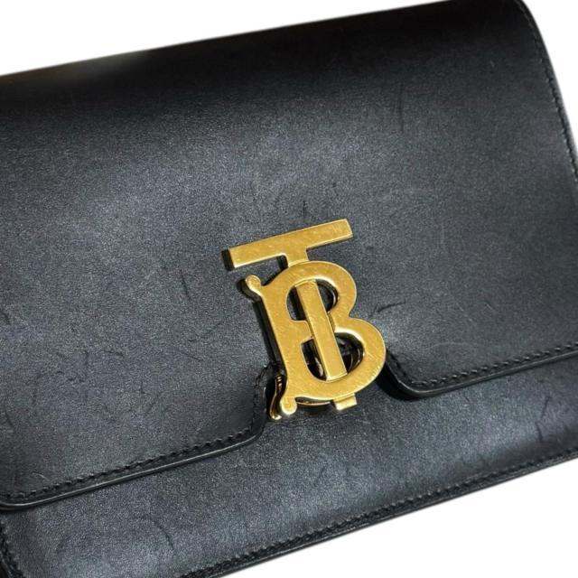 バーバリー ショルダーバッグ レザー ブラック レディース BURBERRY 