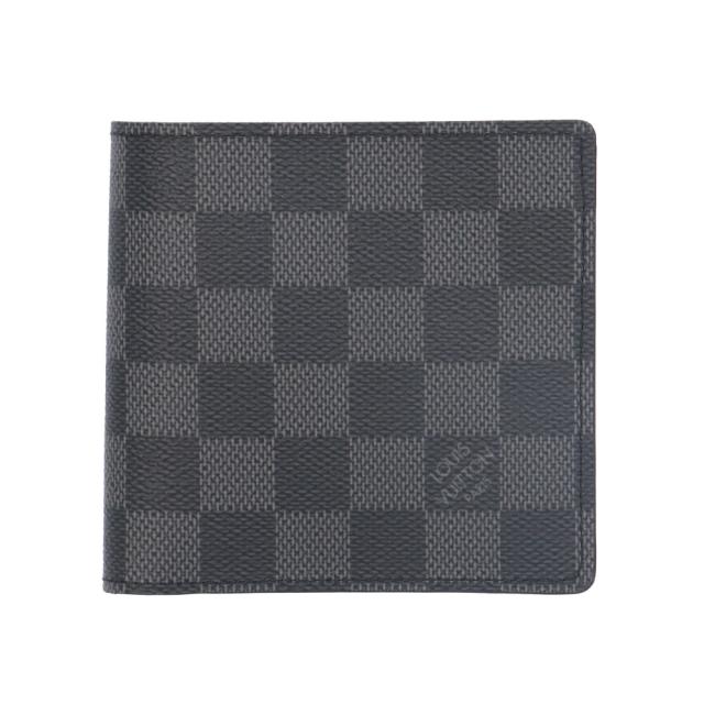【美品】ルイヴィトン ダミエ グラフィット 二つ折り財布 ICチップ確認済 美品】ルイヴィトン ダミエ グラフィット 二つ折り財布 ICチップ確認済