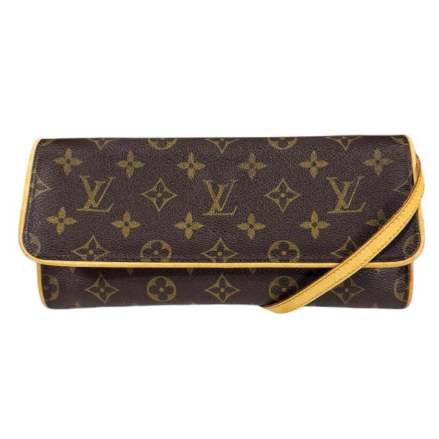 ルイヴィトン ポシェットツインGM モノグラム ウエストバッグ モノグラムキャンバス M51852 ブラウン レディース LOUIS VUITTON  中古 R&Kリサイクルキング