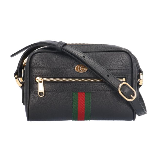 グッチ ミニバッグ シェリーライン ショルダーバッグ レザー 517350 ネイビー レディース GUCCI  中古 R&Kリサイクルキング