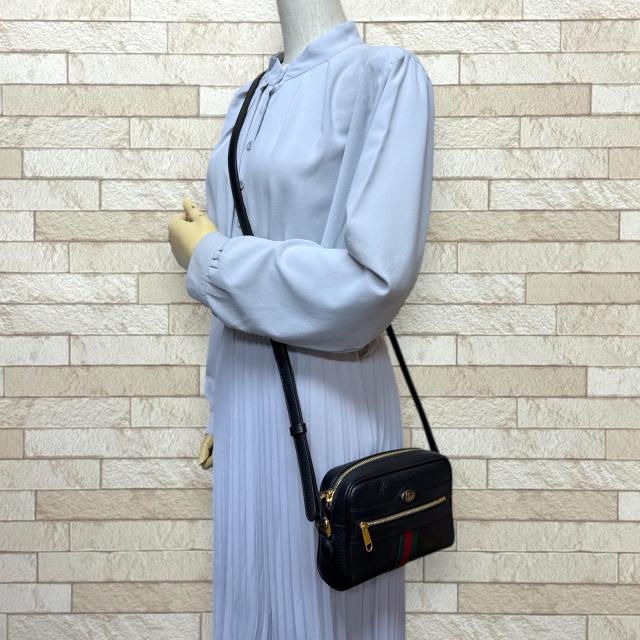 グッチ ミニバッグ シェリーライン ショルダーバッグ レザー 517350